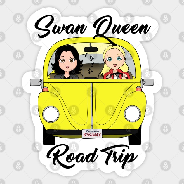 Swan Queen Road Trip Sticker by ribeironathana